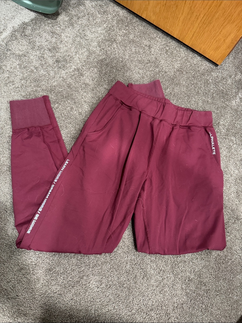 Alphalete Burgundy Women's Jogger Track Pants